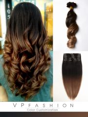 Two Colors Ombre Clip In Hair Extensions M1B30A