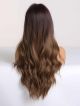 Brown Ombre Lace Front Middle Part Wig W12