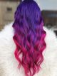 Lace Front Middle Part Purple to Pink Wig W69